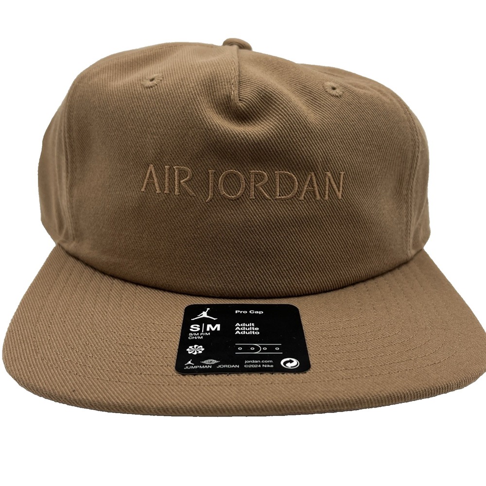 Nike Air Jordan Pro Unstructured Flat Bill Snapback Hat‎ Cap Adult Size S/M NEW
